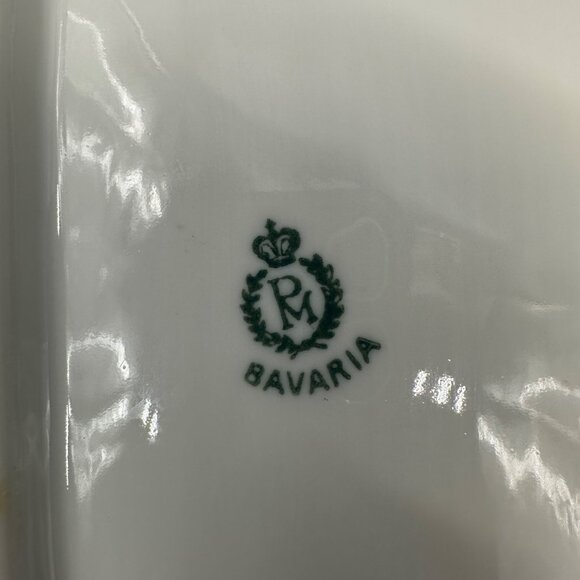 Antique Celery Dish Serving Bowl Bavarian Hand Painted Pink Roses Gold Floral - Picture 4 of 10